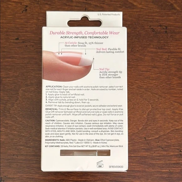 Kiss Women's Acrylic French Manicure Set NWT - Picture 6 of 11